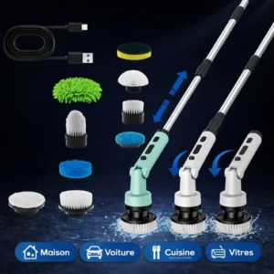 Brosse électrique rechargeable 25W avec 8 têtes KIMO FINDS – photo 1