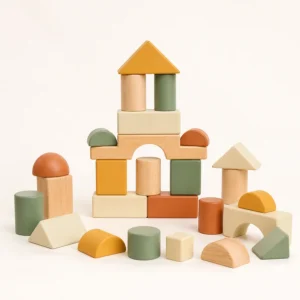 Jeu de blocs éducatifs en bois